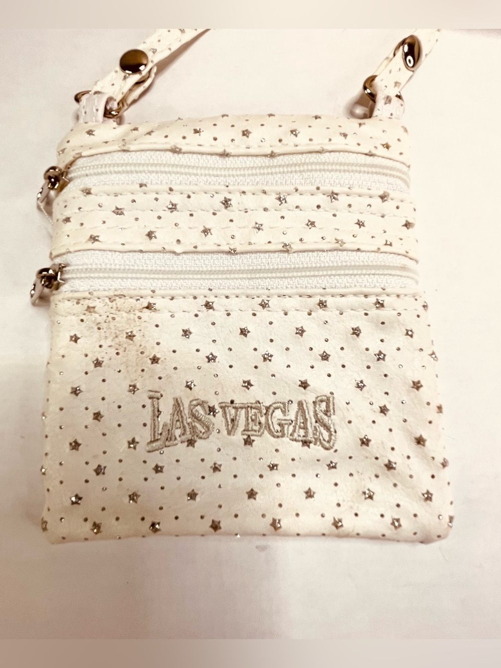 Las Vegas Coin Wallet Credit Card Purse Glitter Crossbody Shoulder Straps